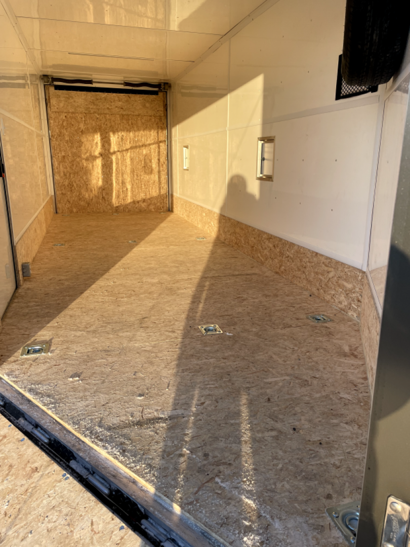 Used 7x18 + 5' V-Nose Enclosed Rental Trailer