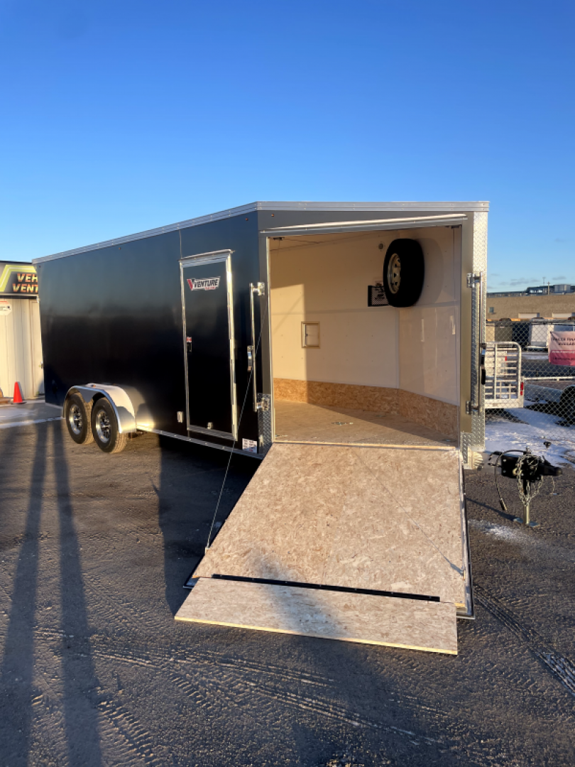 Used 7x18 + 5' V-Nose Enclosed Rental Trailer