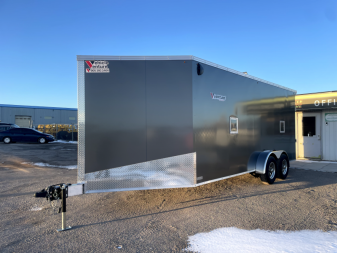 Used 7x18 + 5' V-Nose Enclosed Rental Trailer