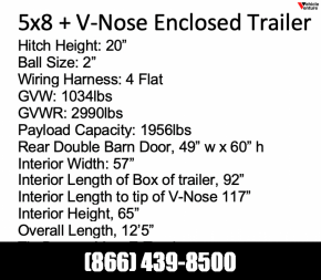 Used 5X8 Enclosed Rental Trailer