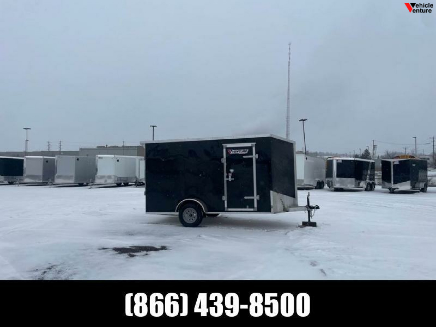New 2024 6x12 Enclosed Aluminum Trailer with rear spoiler