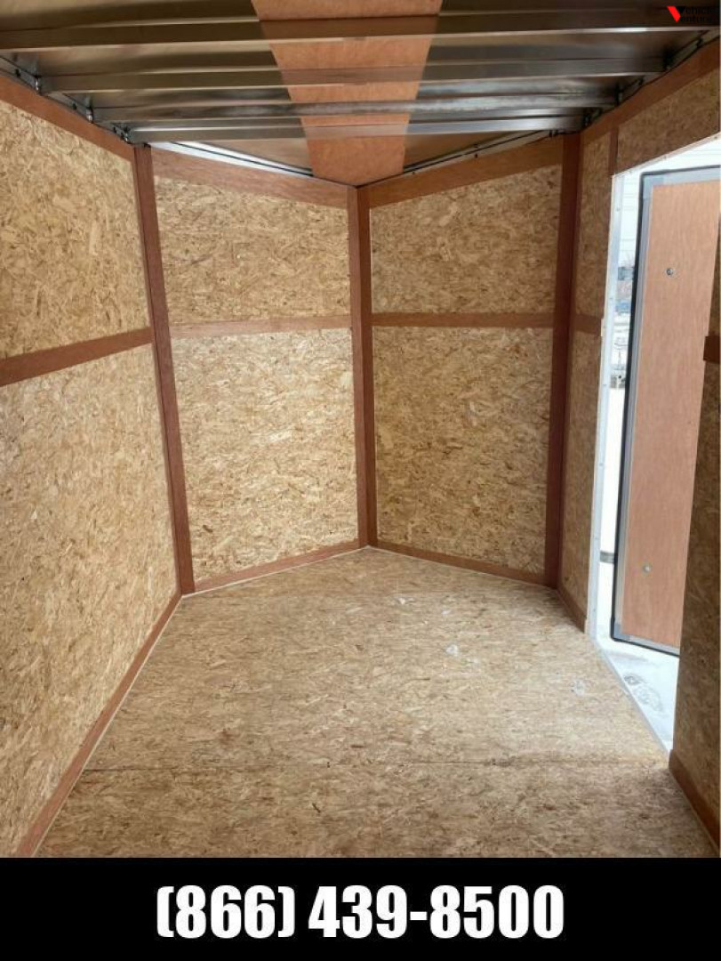 New 2024 6x12 Enclosed Aluminum Trailer with rear spoiler