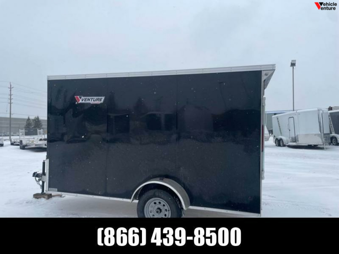 New 2024 6x12 Enclosed Aluminum Trailer with rear spoiler
