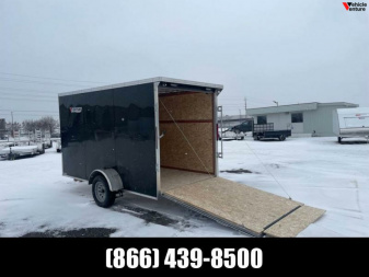 New 2024 6x12 Enclosed Aluminum Trailer with rear spoiler