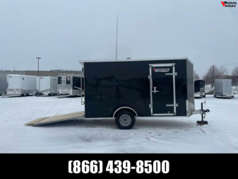 New 2024 6x12 Enclosed Aluminum Trailer with rear spoiler