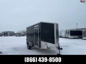 New 2024 6x12 Enclosed Aluminum Trailer with rear spoiler
