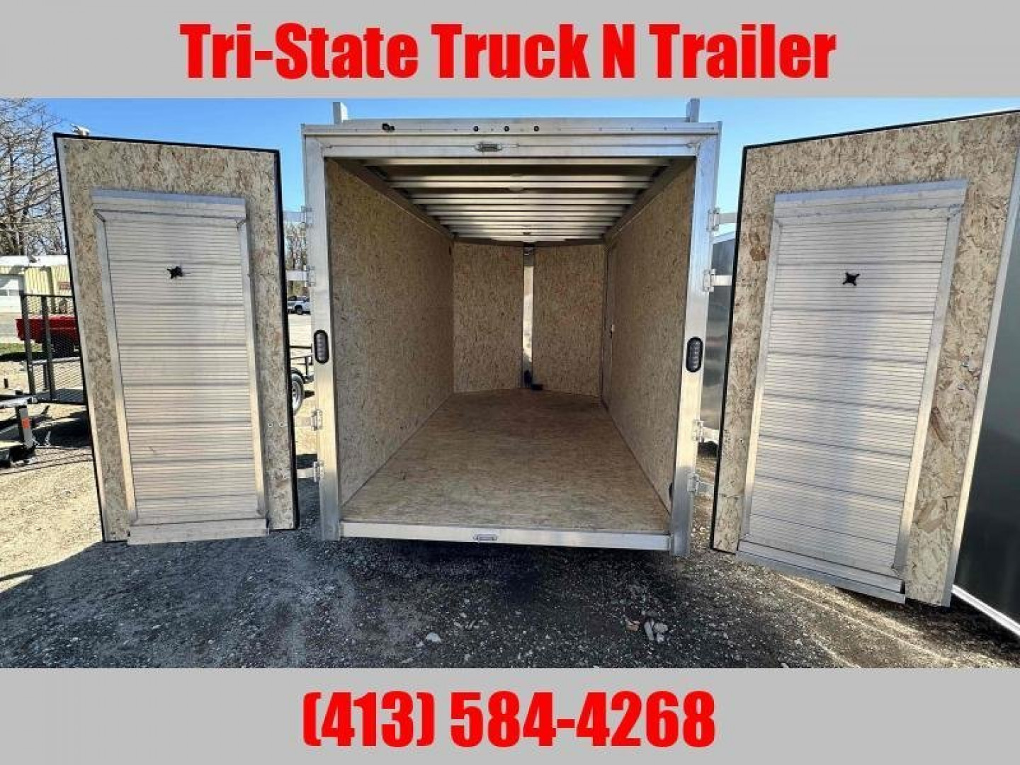 New 2025 STEALTH 7x14 Contractor Enclosed with ladder barn door