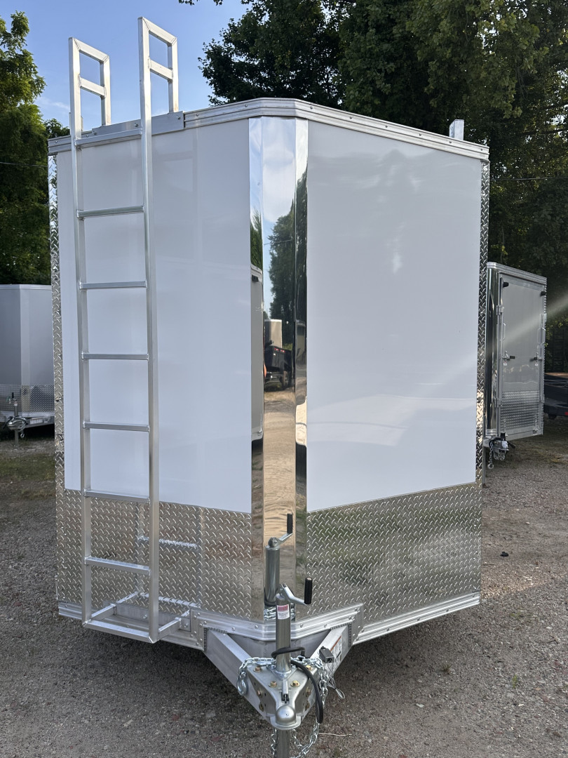 New 2025 STEALTH 7x14 Contractor Enclosed with ladder barn door