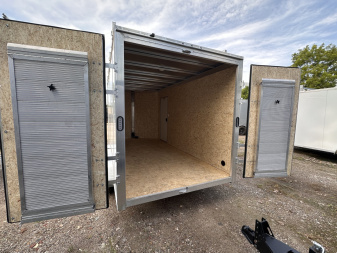 New 2025 STEALTH 7x14 Contractor Enclosed with ladder barn door