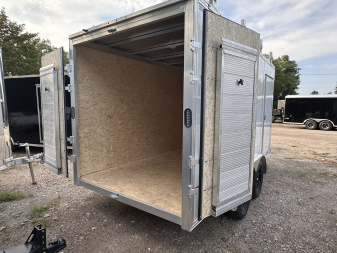 New 2025 STEALTH 7x14 Contractor Enclosed with ladder barn door