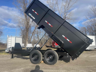 New 2026 BWISE 7x14 High Side 14k Dump Trailer w/ramps