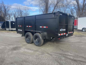 New 2026 BWISE 7x14 High Side 14k Dump Trailer w/ramps