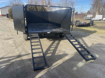 New 2026 BWISE 7x14 High Side 14k Dump Trailer w/ramps