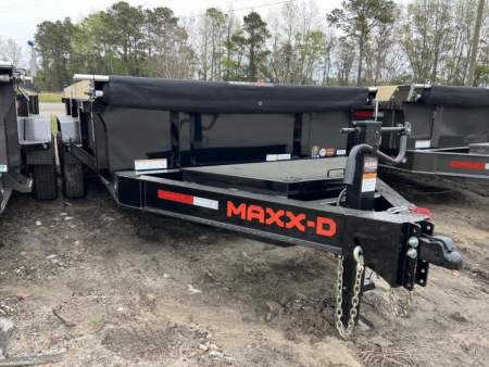 New PRICE SAVER! MAXXD 77 x14' Low Profile Dump Trailer with 18  side & 6  board brackets