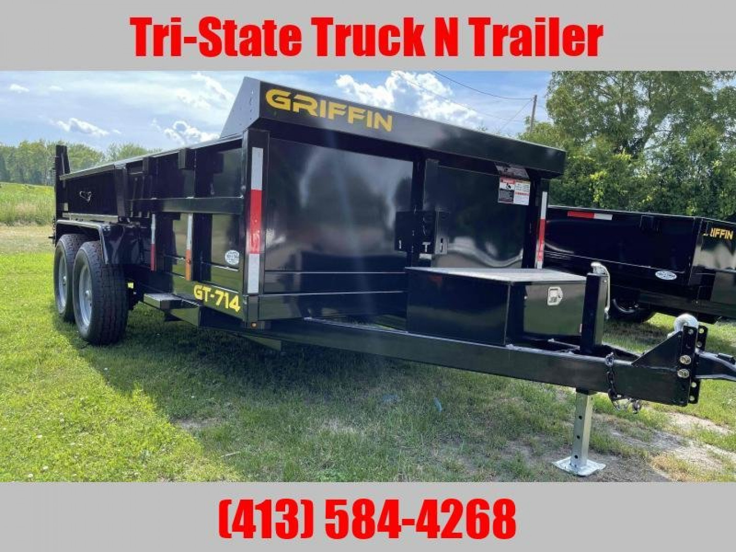 New 2025 Griffin GT 7x14 14K GVW Dump Trailer with ramps
