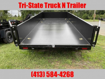 New 2025 Bwise 7x16 Dump Trailer w/ramps and barn doors