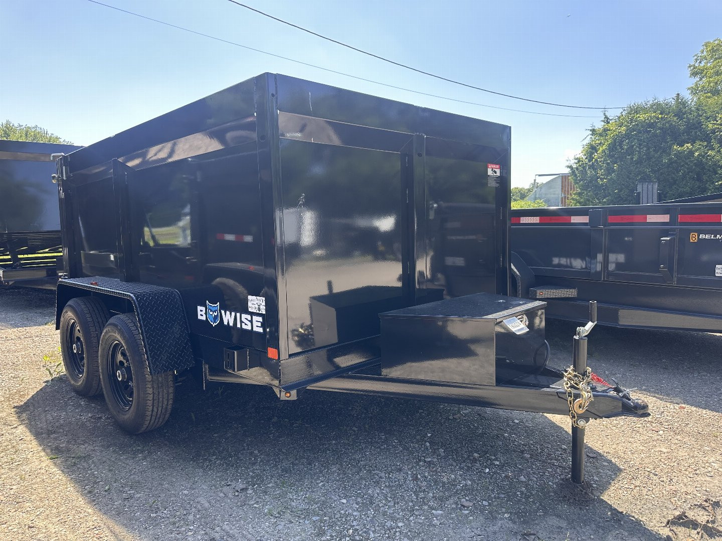 New 2026 BWISE 7x12 Dump trailer Highside ramps/barn doors