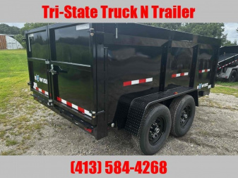 New 2026 BWISE 7x12 Dump trailer 44" sides ramps/barn doors