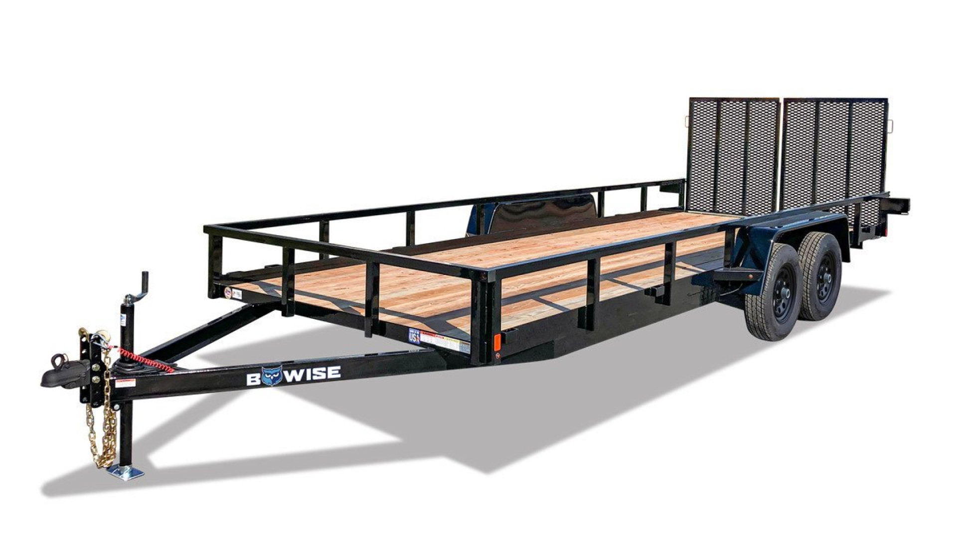 New 2025 BWISE UT7 7x16 7K Tandem Axle Utility Trailer