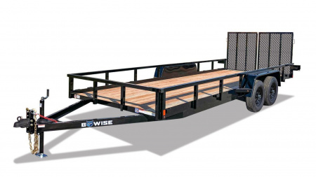 New 2025 BWISE UT7 7x16 7K Tandem Axle Utility Trailer