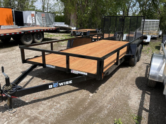 New 2025 BWISE UT7 7x16 7K Tandem Axle Utility Trailer