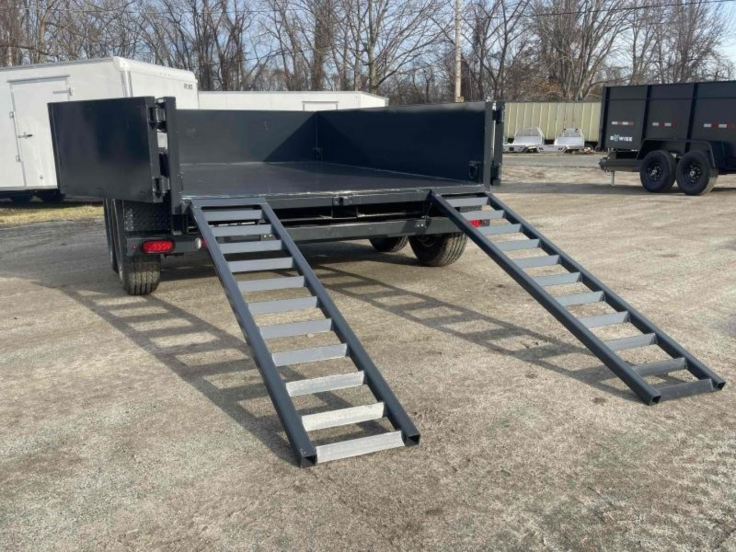 New 2025 Belmont 6x10 Dump trailer ramps. barn doors
