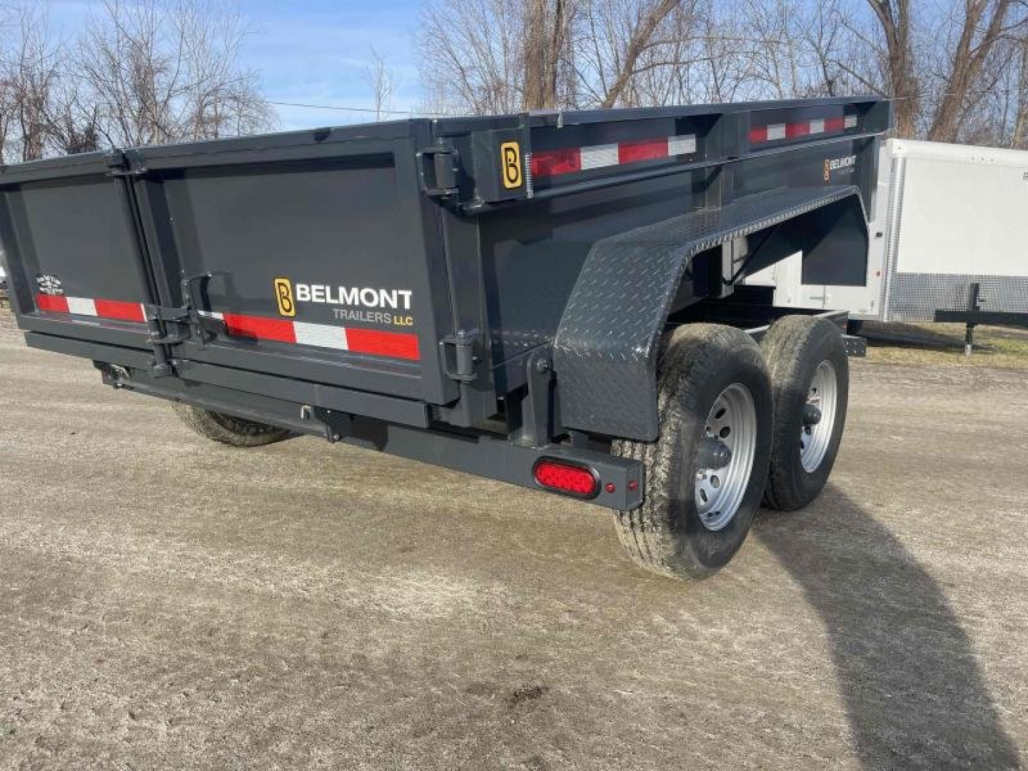 New 2025 Belmont 6x10 Dump trailer ramps. barn doors