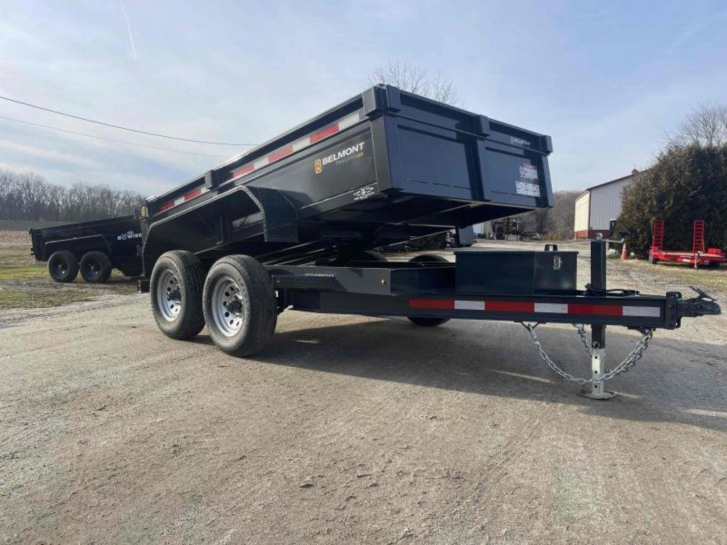 New 2025 Belmont 6x10 Dump trailer ramps. barn doors