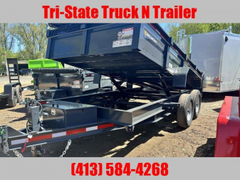 New 2025 Belmont 7x14 15400 GVW Dump trailer ramps, barn doors tarp