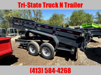 New 2025 Belmont 7x14 15400 GVW Dump trailer ramps, barn doors tarp