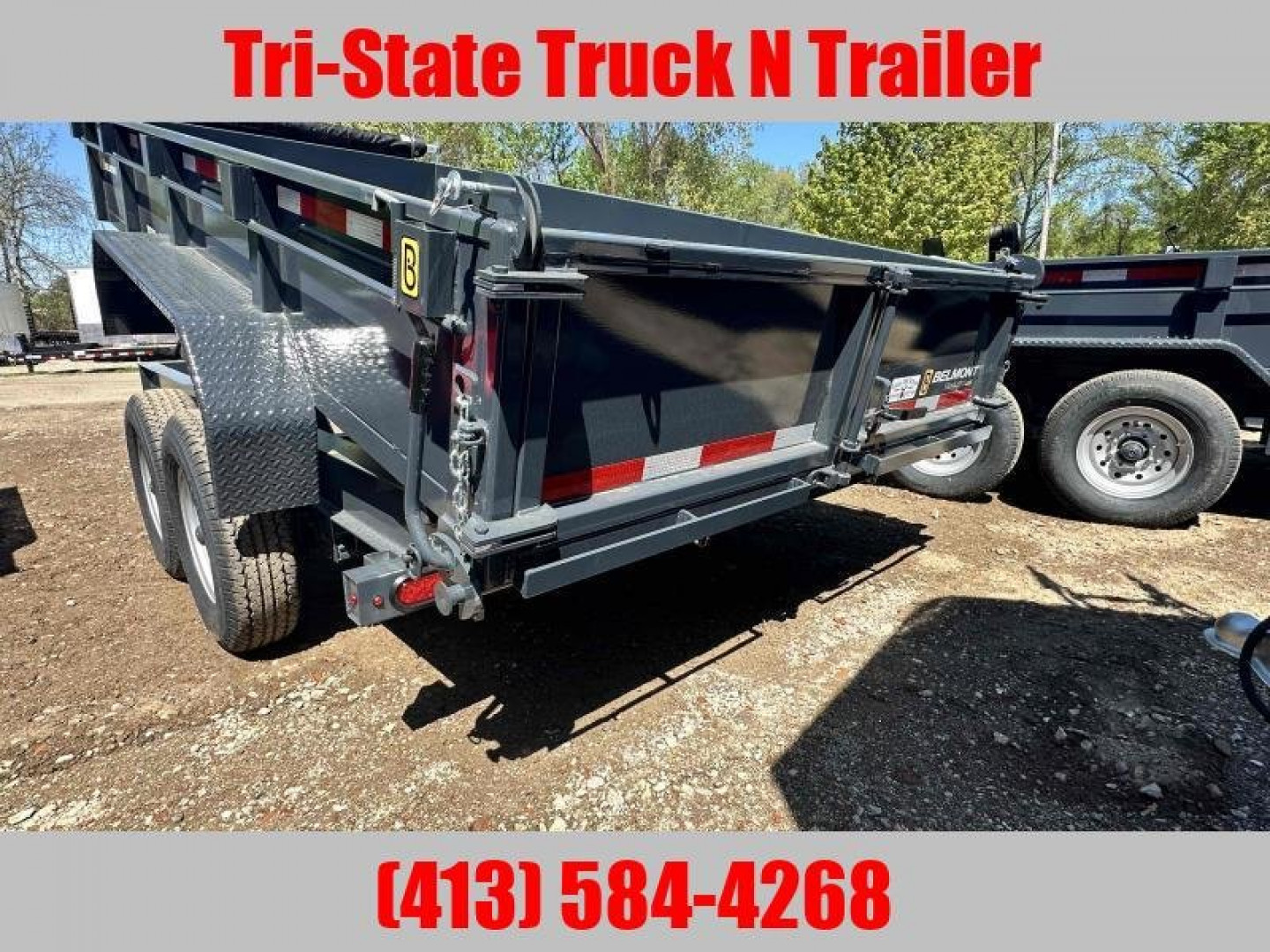 New 2025 BELMONT 81x12 Dump trailer barn doors, ramps tarp kit