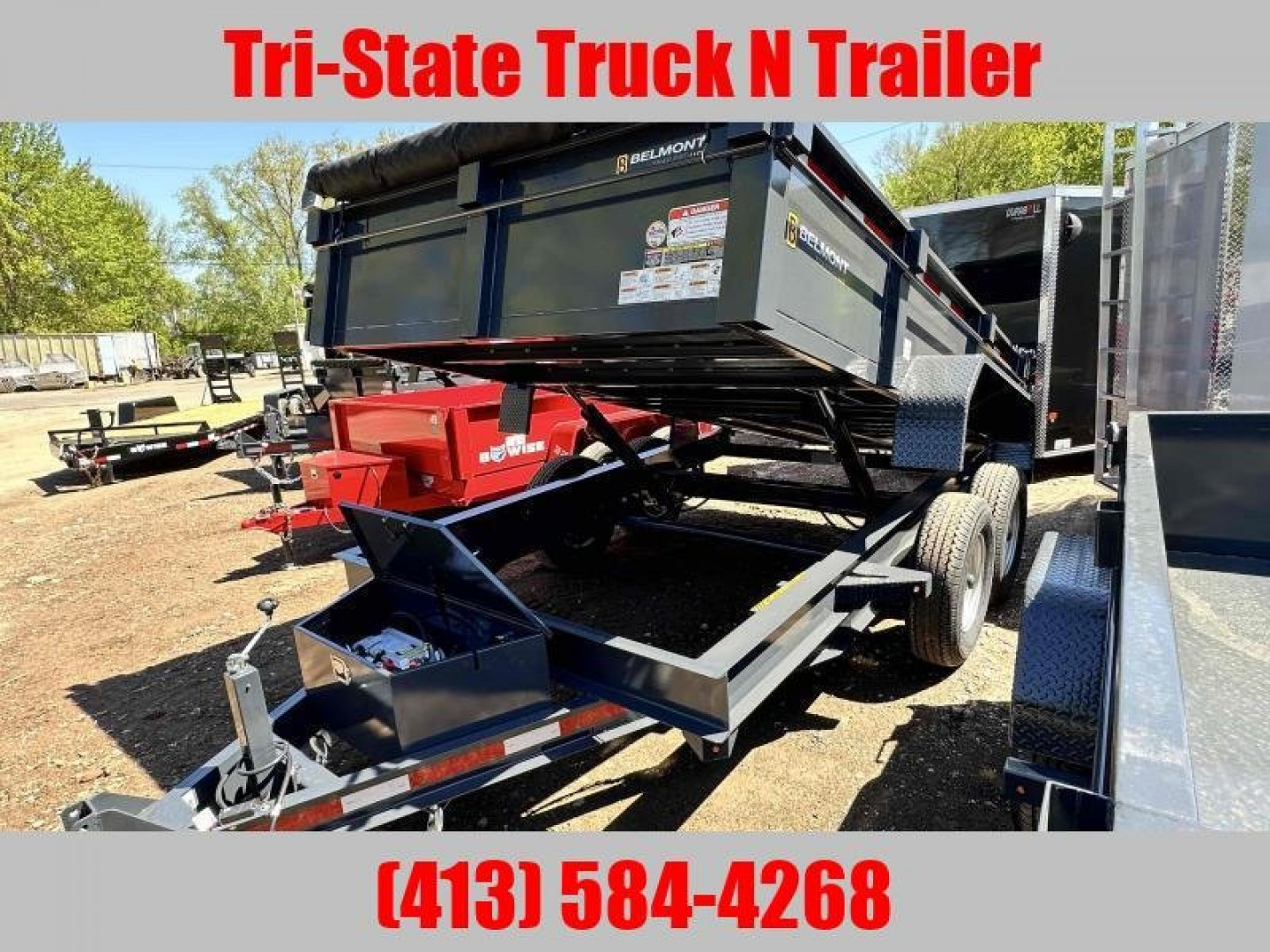 New 2025 BELMONT 81x12 Dump trailer barn doors, ramps tarp kit