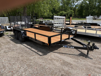 New 2025 BWISE UT7 82x18 7K Tandem Axle Utility Trailer