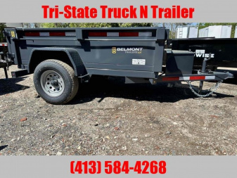 New 2025 Belmont 5x8 5K GVW Dump Trailer Barn doors