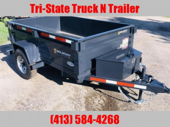 New 2025 Belmont 5x8 5K GVW Dump Trailer Barn doors