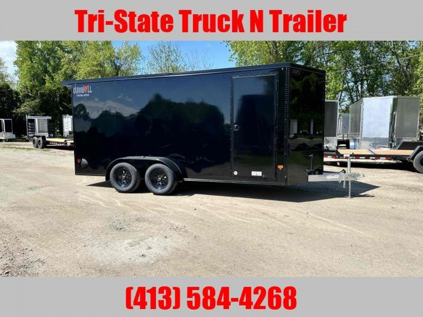 New 2025 Durabull 7x16 Aluminum enclosed trailer Blackout 84"