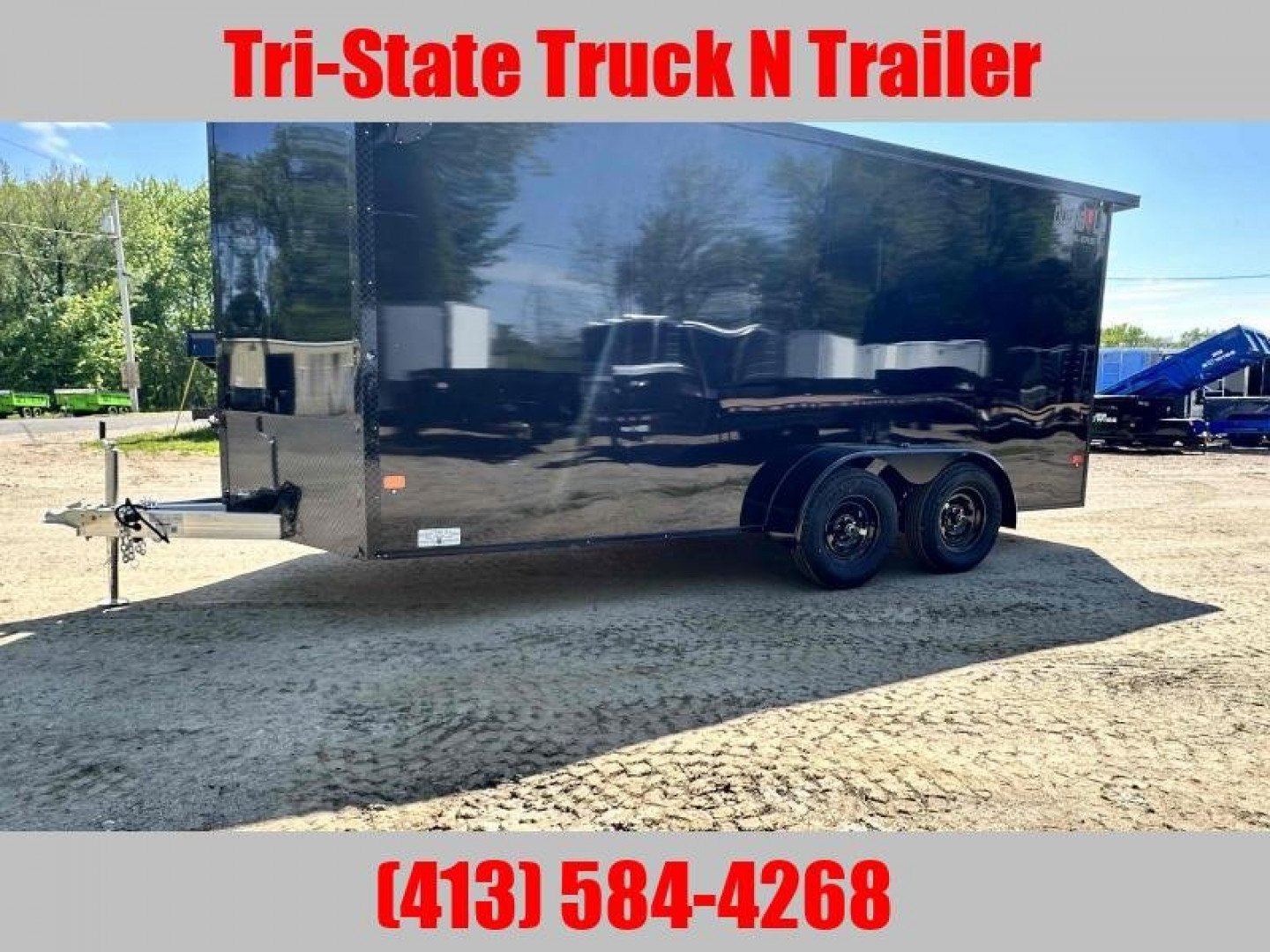 New 2025 Durabull 7x16 Aluminum enclosed trailer Blackout 84"