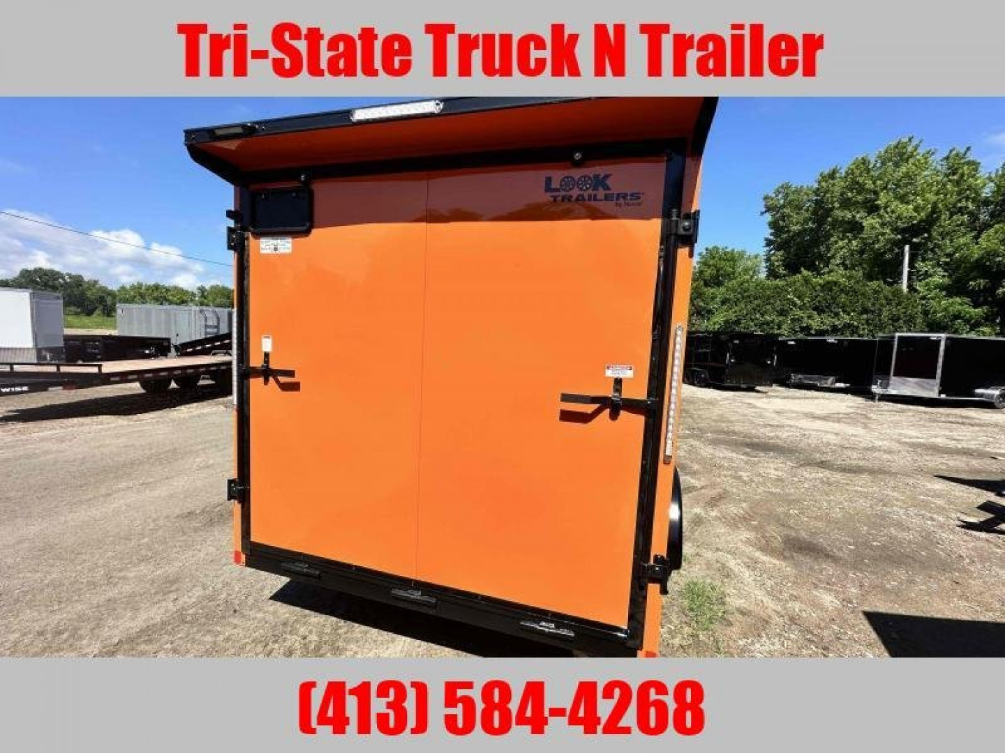 New 2025 LOOK 7x16 Blackout Enclosed Orange trailer