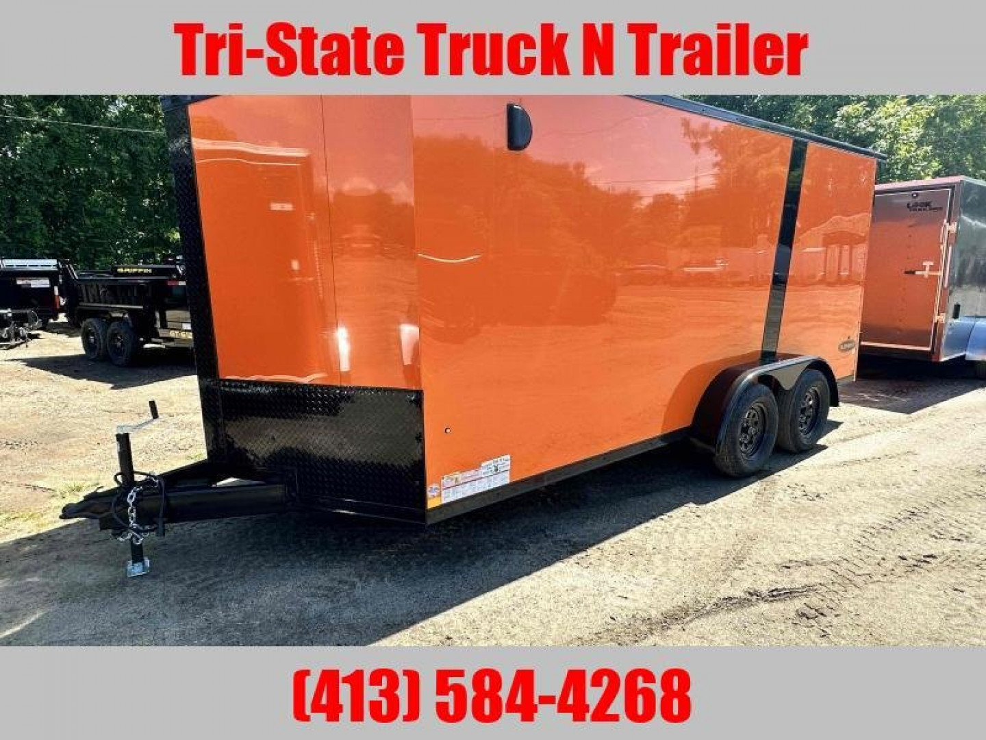 New 2025 LOOK 7x16 Blackout Enclosed Orange trailer