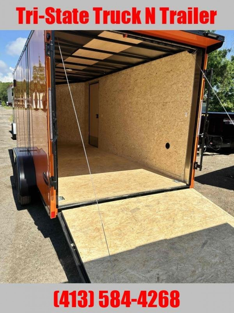 New 2025 LOOK 7x16 Blackout Enclosed Orange trailer