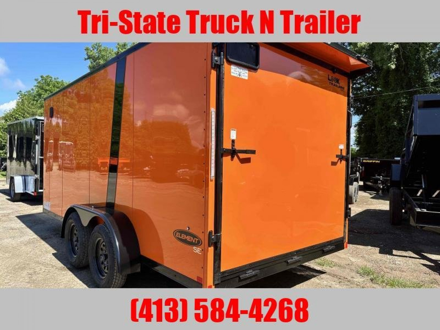 New 2025 LOOK 7x16 Blackout Enclosed Orange trailer
