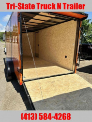 New 2025 LOOK 7x16 Blackout Enclosed Orange trailer