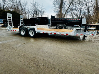 New 2025 BWISE 20' 14k GVW Equipment Trailer Galvanized