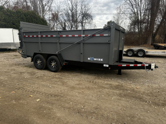 New 2025 B-Wise 16' Ultimate Dump Trailer 15400 GVW