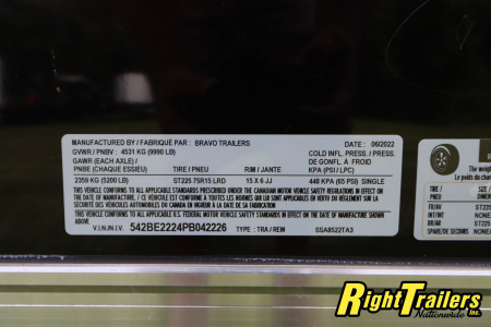 Used 2023 8.5X22 Bravo RACE TRAILER