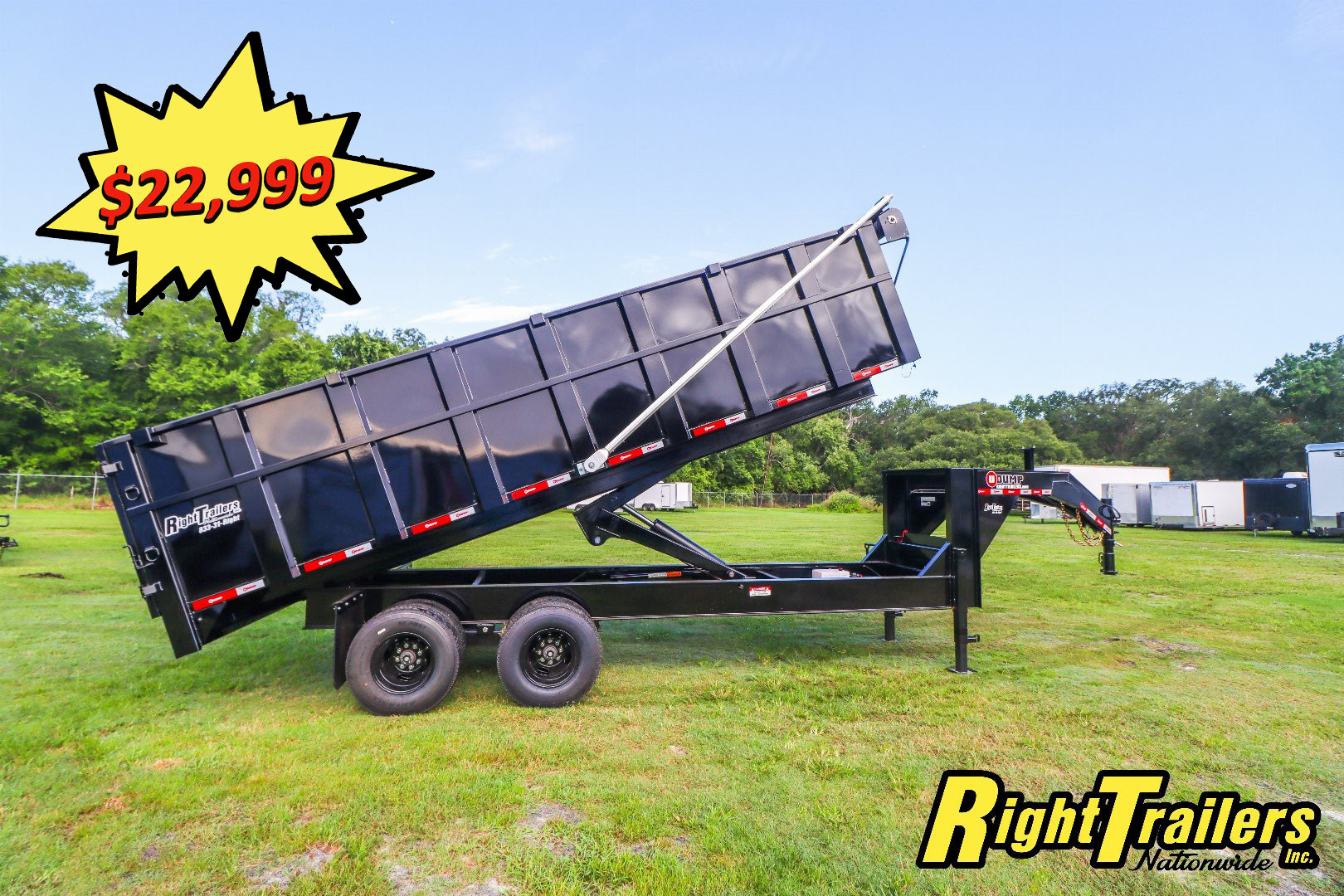 ミシガン31フィート&20フィート・エンドダンプ・トレーラー(オレンジ