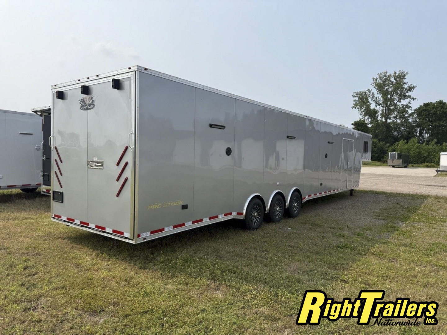 New 2025 Vintage Trailers 8.5x48 Race Trailer with Bathroom Package