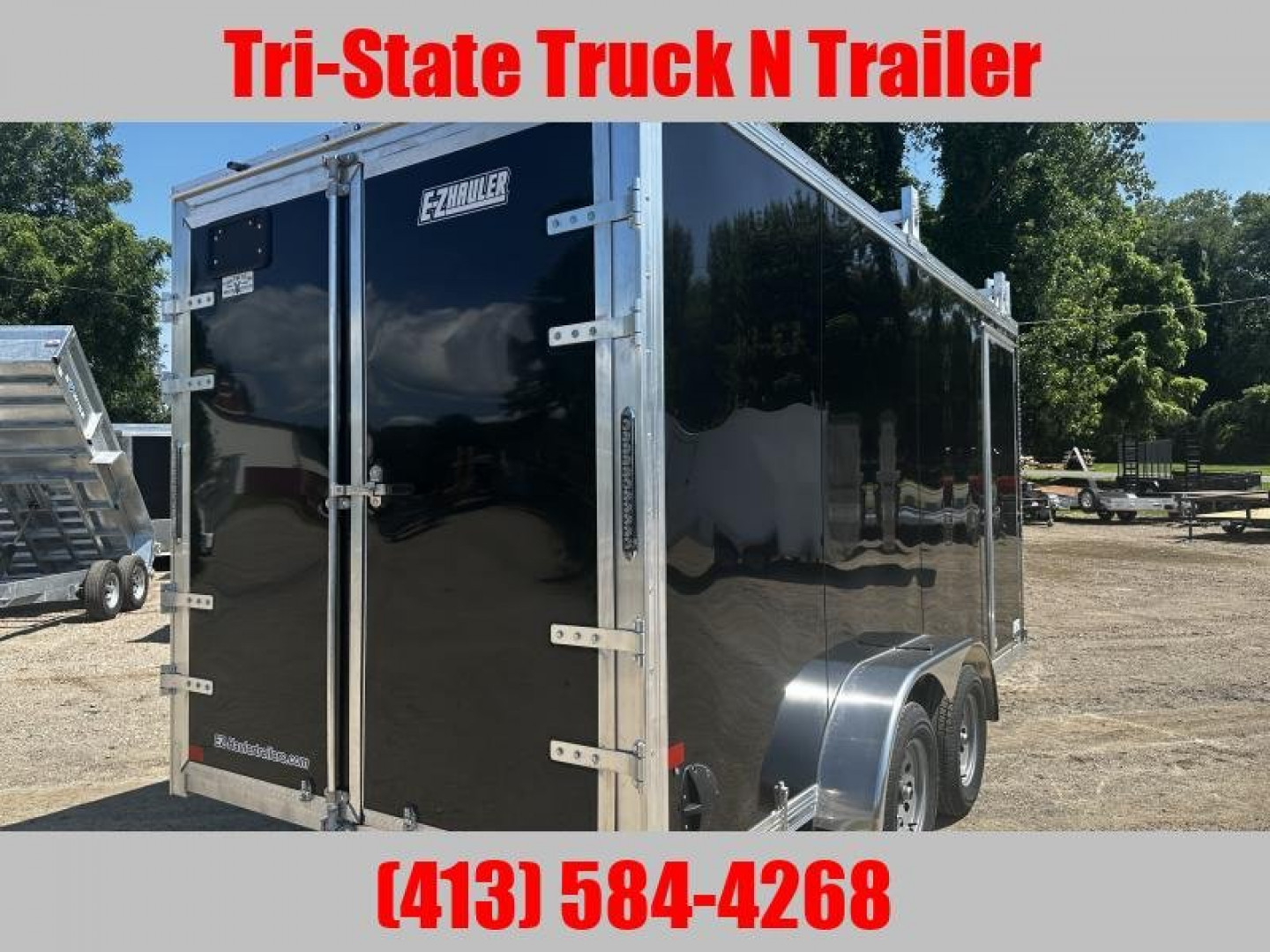 New 2025 EZ Hauler 7x16 All Aluminum enclosed Contractor trailer Barn door  84" Interior