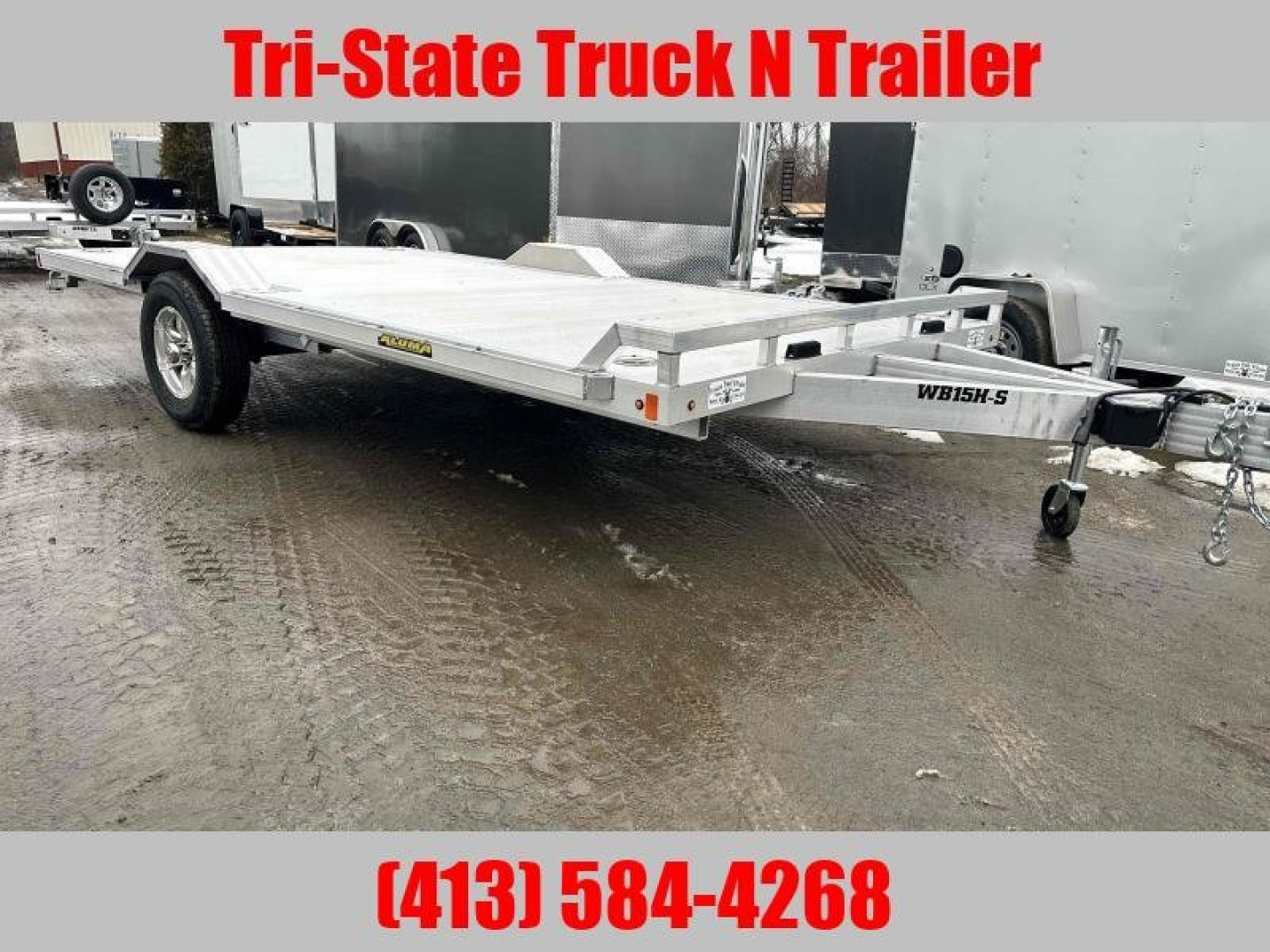 New 2025 Aluma WideBody 15' ATV Trailer (Driver over fender) with brakes