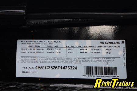 New 2026 7X20 PJ Tilt Trailer